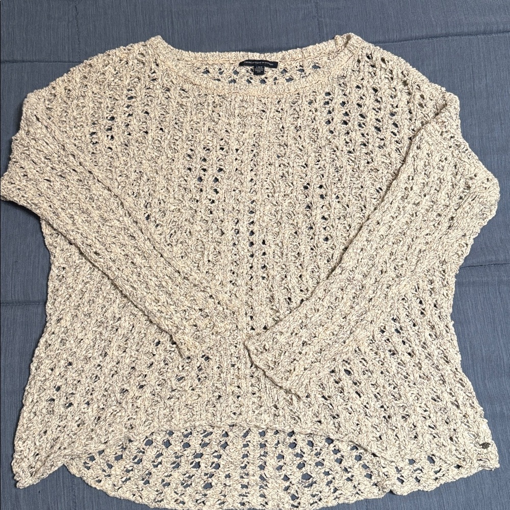 American Eagle Outfitters Cream Knit Sweater